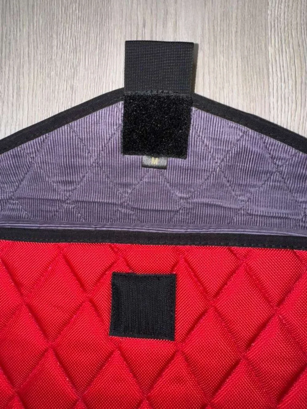 Timbuk2 Red Quilted Laptop Sleeve Medium - Purple Corduroy Lining - MacBook Pro